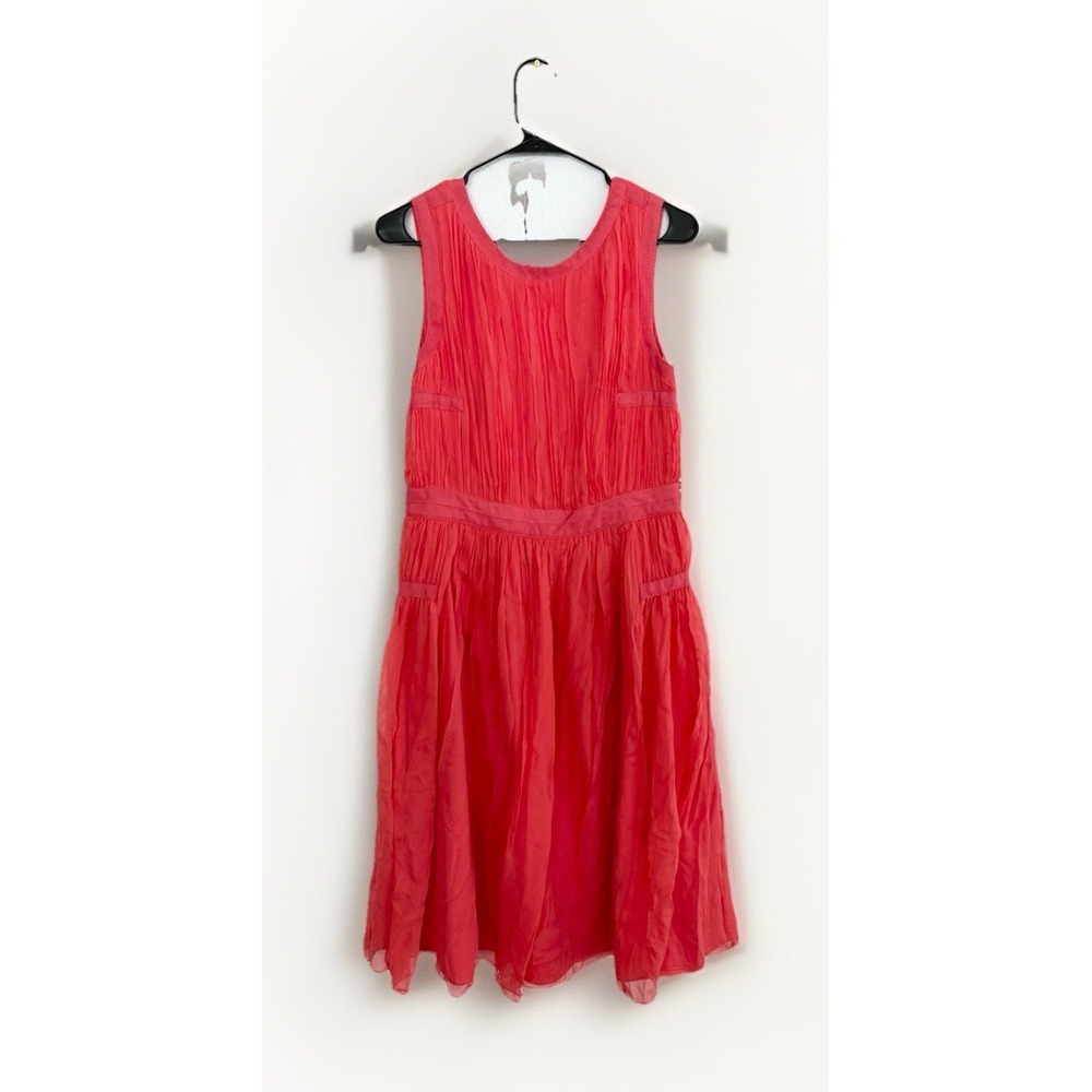 Diane Von Furstenberg DVF Silk Pleated A‎ Line Dress | Flowy Weddings & Party 10